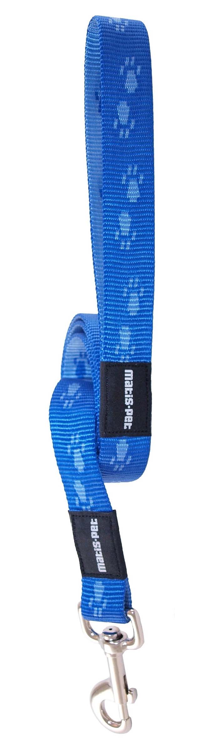 MATIS Vodilica za psa Dogy Paws 1,5cm/140cm, plava