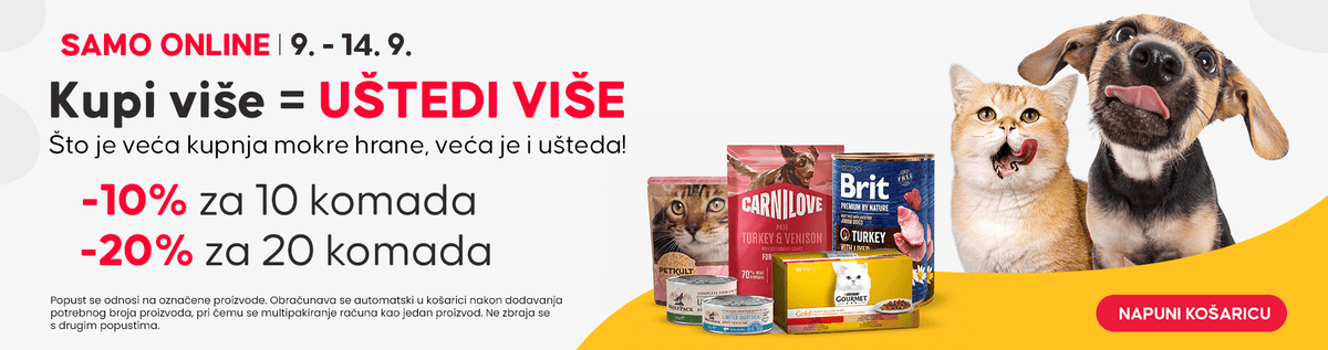 HTTPS WWW PET CENTAR HR COLLECTIONS AKCIJA KUPI VISE USTEDI VISE MOKRA HRANA SORT_BY BEST SELLING FILTER V PRICE GTE FILTER V PRICE LTE FILTER V M CUSTOM ADDITIONAL_FILTERS AVAILABLE