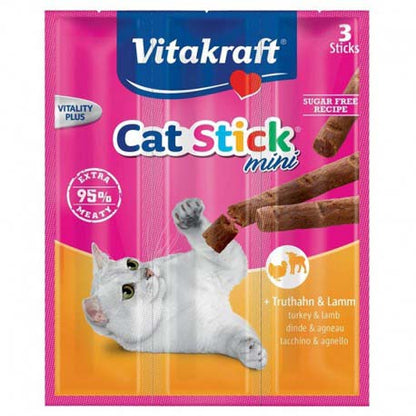 VITAKRAFT Cat Stick Classic, stapici s puretinom i janjetinom, 3 kom/18g