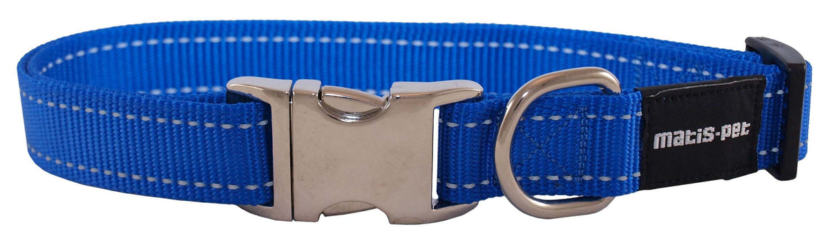 MATIS Klik Ogrlica City Style s metalnom kopcom 2cm/35-50cm, plava