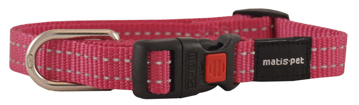 MATIS Klik Ogrlica za psa City Style 2,5cm/40-62cm, ruzicasta