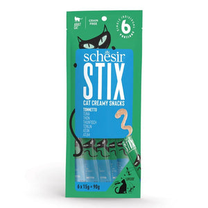 SCHESIR Cat Stix, tunjevina, kremasta poslastica za mačke, bez žitarica, 6x15g