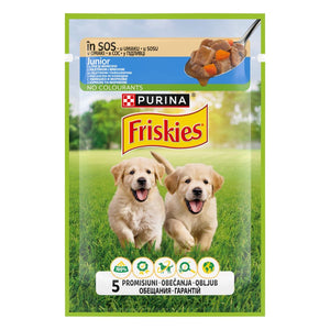 FRISKIES Vrećica za pse JUNIOR, s piletinom i mrkvom u umaku, 85g
