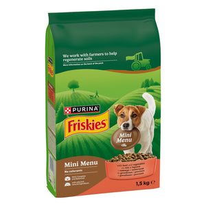 FRISKIES Mini Menu, s mesom i dodanim povrćem, 1,5kg