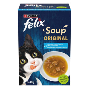 FELIX Juha za mačke Multipack, s bakalarom/tunjevinom/ribom list, 6x48g
