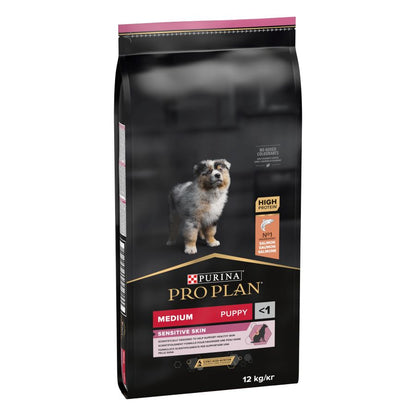 PRO PLAN PUPPY Medium, Sensitive Skin, Opti Derma, bogato lososom