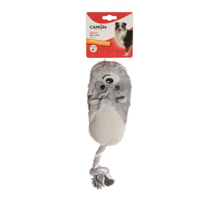 CAMON Igračka za pse Papuča, s konopom, zvučna, 30cm, izbor boja