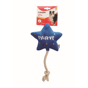 CAMON Igračka za pse Zvijezda Party, s konopom, zvučna, 30cm