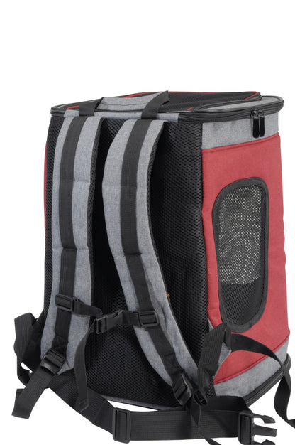CAMON Torba za pse do 12 kg, sivo/crvena, 34x30x44cm