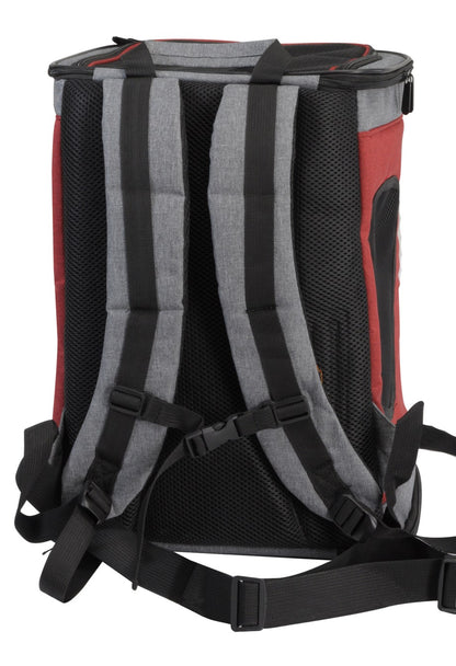 CAMON Torba za pse do 12 kg, sivo/crvena, 34x30x44cm