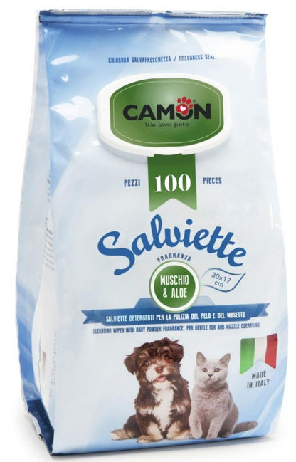 CAMON Higijenske maramice Aloe Vera s mirisom mošusa, 100kom, 30x17cm