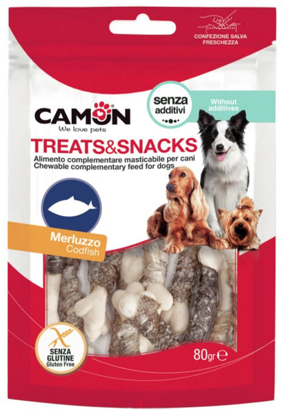 CAMON Fishskin&Bone, poslastica s bakalarom, 80g