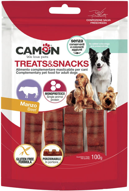 CAMON Treats&Snacks, govedina, monoproteinska poslastica, bez glutena, 100g