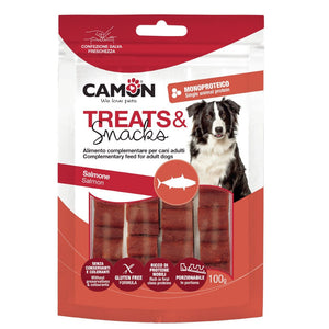CAMON Treats&Snacks, losos, monoproteinska poslastica za pse, bez glutena, 100g