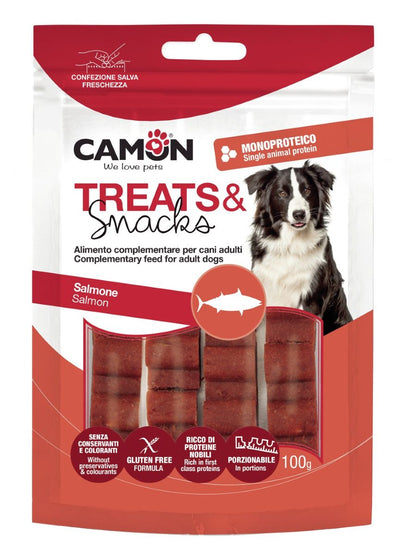 CAMON Treats&Snacks, losos, monoproteinska poslastica za pse, bez glutena, 100g