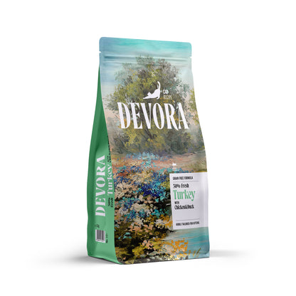 DEVORA KITTEN Svježa puretina s piletinom i pačetinom, bez žitarica
