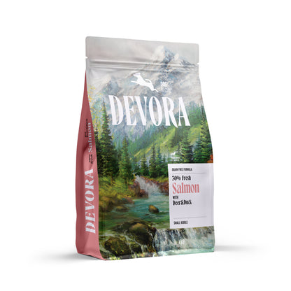 DEVORA Small Losos s jelenom i pačetinom, bez žitarica, za pse