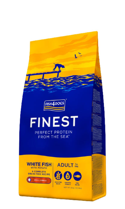 FISH4DOGS Finest Small, bijela riba/krumpir, bez žitarica, mali briketi