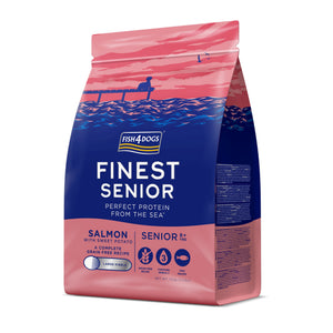 FISH4DOGS Finest SENIOR Large, losos/batat, bez žitarica, veliki briketi