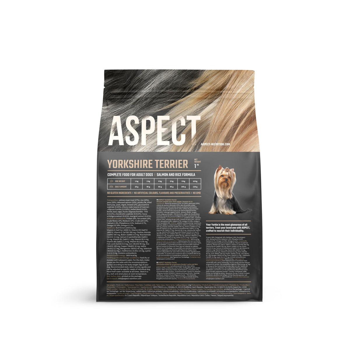 ASPECT Yorkshire Terrier, losos s rižom, 1 kg