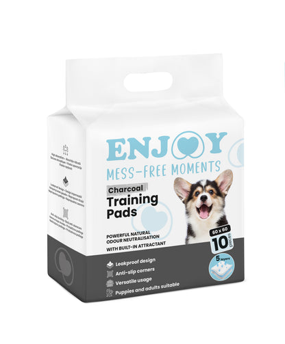 ENJOY Puppy Pads, upijajuće higijenske prostirke s aktivnim ugljenom, 10kom
