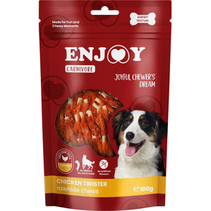 ENJOY Carnivore Twister Rawhide, štapići piletine, žvakalica za pse