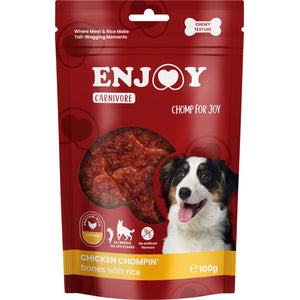 ENJOY Carnivore Chompin' Bones, piletina s rižom, žvakalica za pse