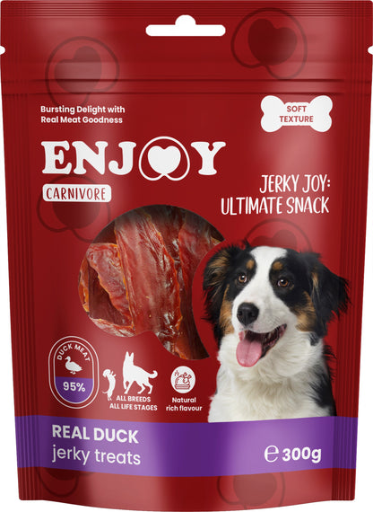 ENJOY Carnivore Jerky, sušena pačetina, poslastica za pse