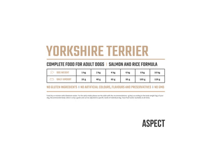 ASPECT Yorkshire Terrier, losos s rižom, 1 kg