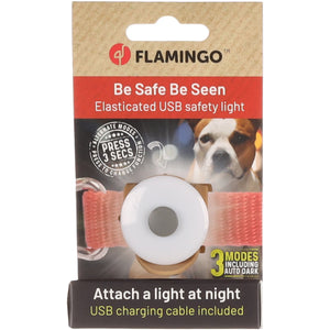 FLAMINGO Logan Light Svjetleća bljeskalica za pse, USB, 3,5cm