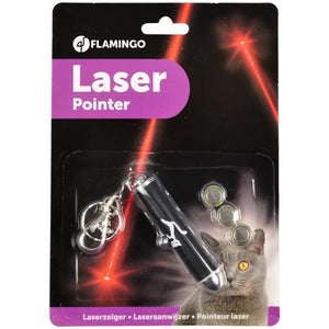 FLAMINGO Igračka za mačke Laser, s motivom točke, crni