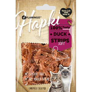 FLAMINGO Hapki, poslastica za mačke, trakice pačetine, 50g