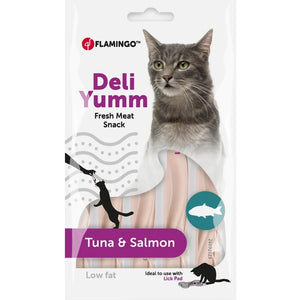 FLAMINGO Deli Yumm, svježa poslastica, tuna i losos, 14gx5kom
