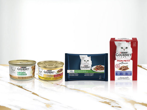 Gourmet asortiman: konzerva Gourmet Nature's Creation, Gourmet Gold, i pakiranja Gourmet Perle te Mon Petit