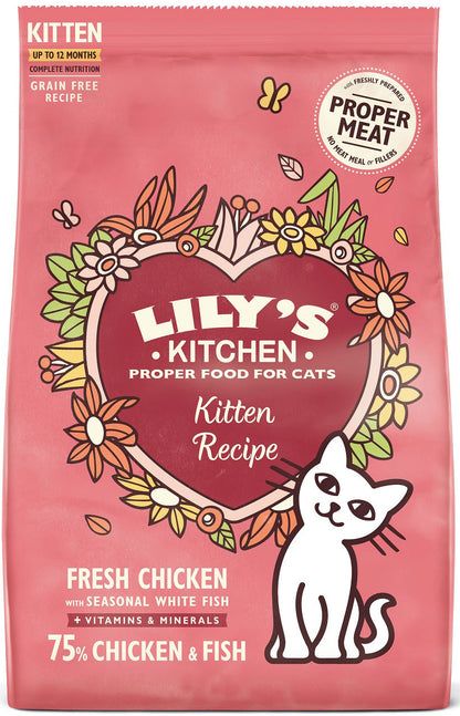 LILY'S KITCHEN KITTEN Recipe, piletina s bijelom ribom, bez žitarica, 800g