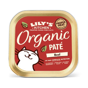LILY'S KITCHEN Organic Pate Beef, bez žitarica, 85g