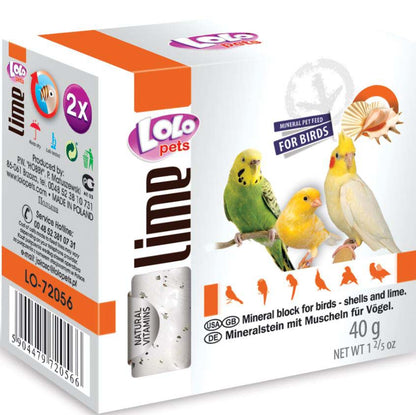 LOLO PETS Mineralni kamen sa školjkama i vapnencem, za ptice