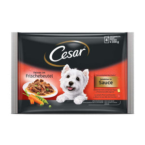 CESAR Multipack, 2x s piletinom i povrćem, 2x s gov. i mrkvom, u umaku, 4x100g