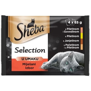 SHEBA Vrećica MIX obrok u umaku 4x85g