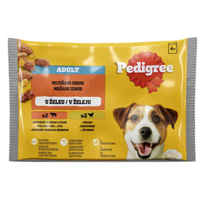 PEDIGREE Multipack s govedinom i peradi u želeu, 4x100g