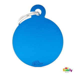 MYFAMILY Basic Pločica za graviranje  Krug L, aluminij, 3,17x3,93cm,tamno plava