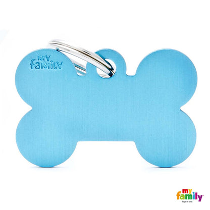 MYFAMILY Basic Pločica za graviranje  Kost aluminij, svijetlo plava