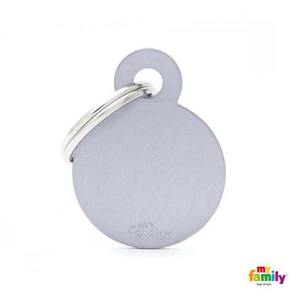 MYFAMILY Basic Pločica za graviranje  Krug, aluminij, siva