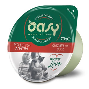 OASY More Love, posudica za mačke, piletina s pačetinom u umaku, 70g