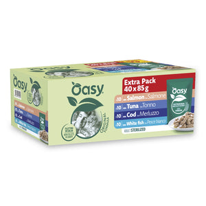 OASY MultiPack, za sterilizirane mačke, s ribom, 40x85g