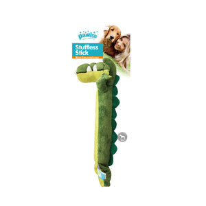 PAWISE Igračka za pse Stuffless Stick Krokodil, pliš, 40cm
