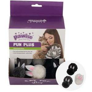 PAWISE Igračka za mačke, loptica Rabbit, kom