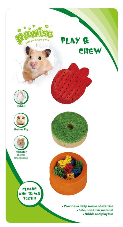 PAWISE Igračka za glodavce, Play&Chew, razni motivi, 3/1