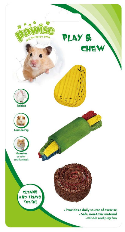 PAWISE Igračka za glodavce, Play&Chew, razni motivi, 3/1
