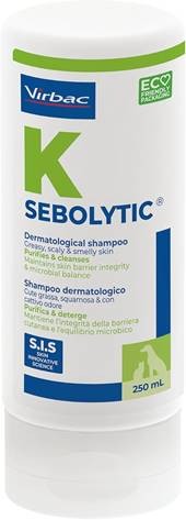 VIRBAC Sebolytic šampon za masnu i suhu perutavu dlaku pasa i mačaka, 250ml